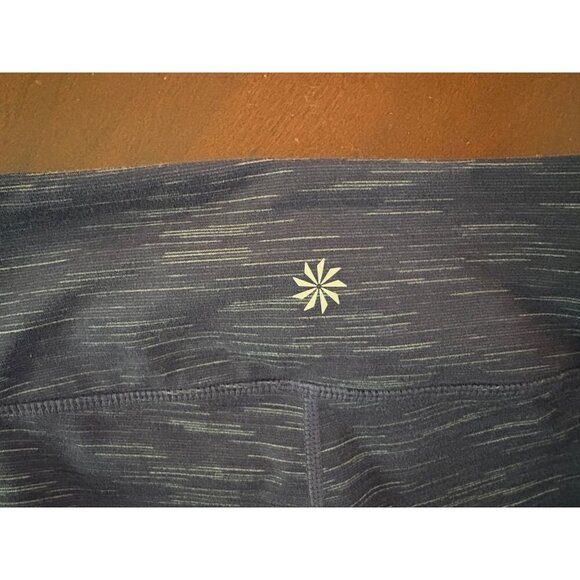 Athleta Striated Revelation Blue/Gray Workout Leggings Size Small TALL Long - Picture 9 of 11